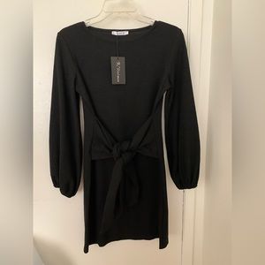 R.vivimos Black Short Dress with sleeves Small NWT